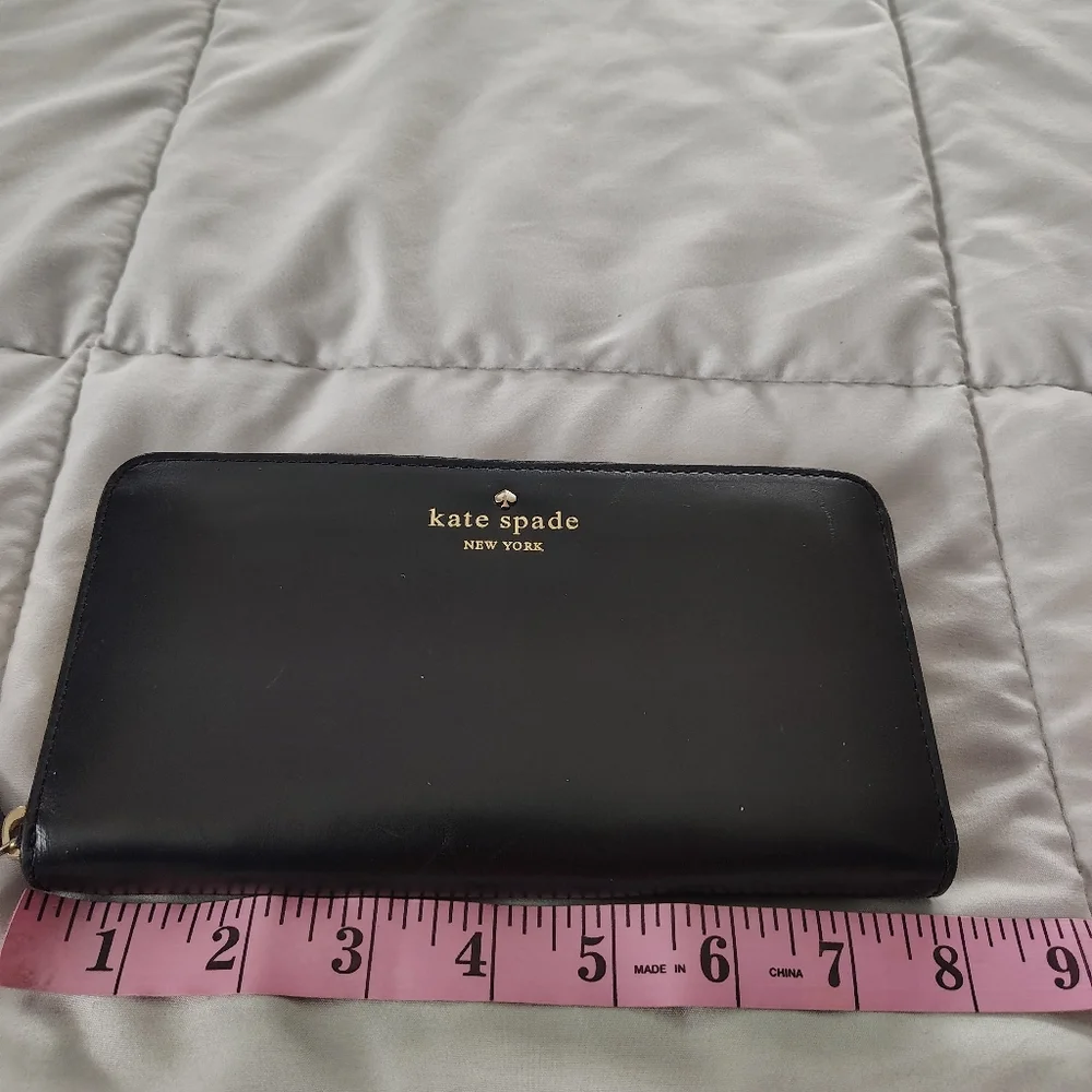 Kate Spade Black Zip-Around Wallet